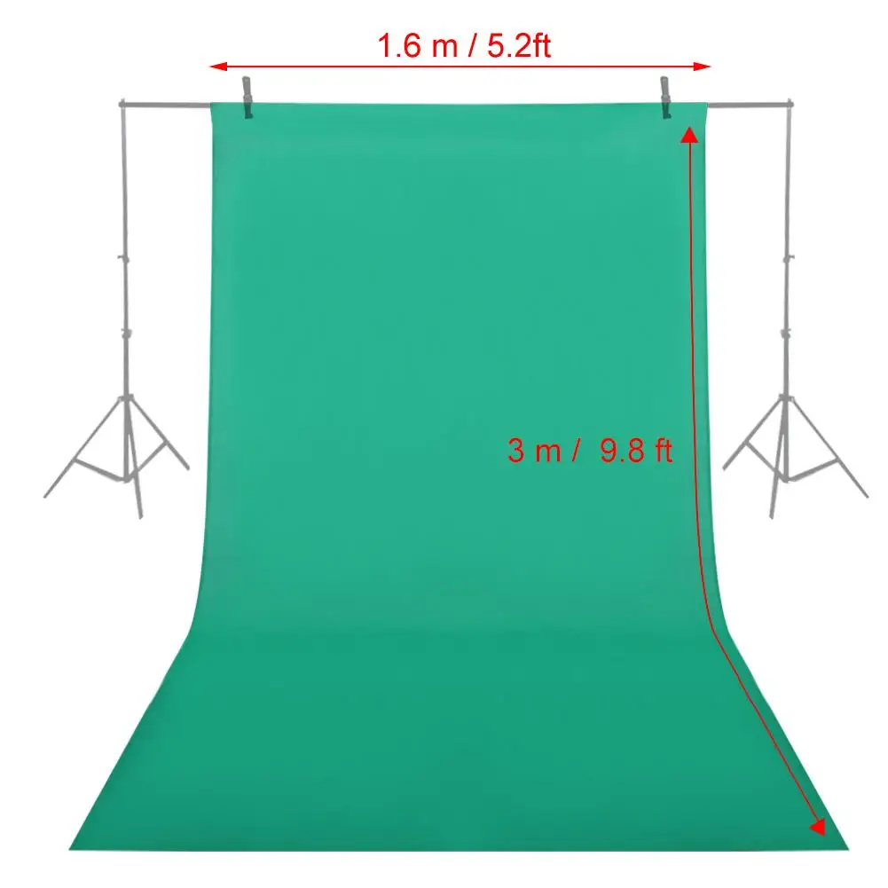 1,6*3 м/5,2 * 9.8ft фотографии фон-хромакей фотостудия Хлопок Стенд фоны фонов черный/белый/зеленый
