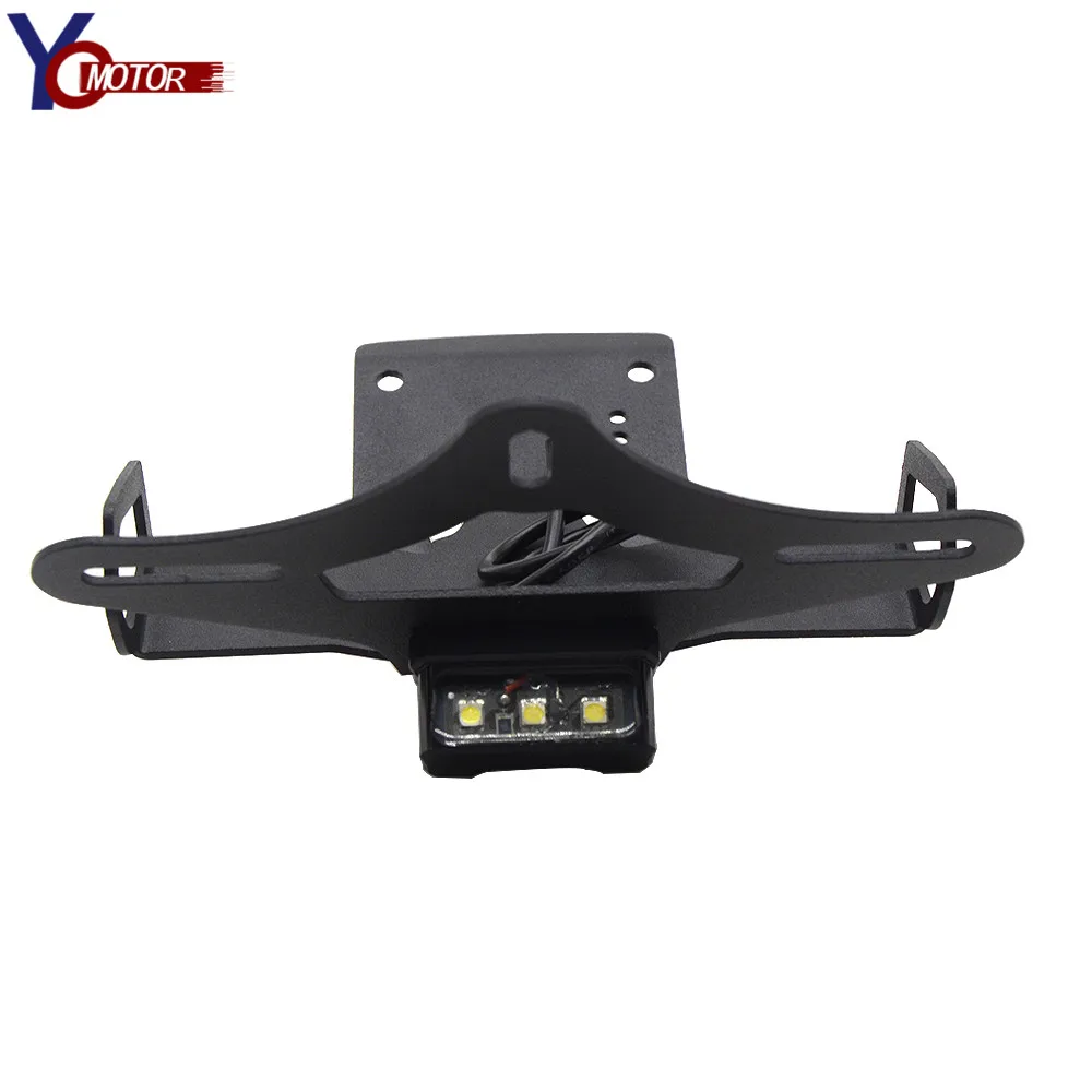 

CNC Aluminum With LED Light Motorcycle Adjustable Angle License Number Plate Frame Holder Bracket for KAWASAKI z900 2017 2018