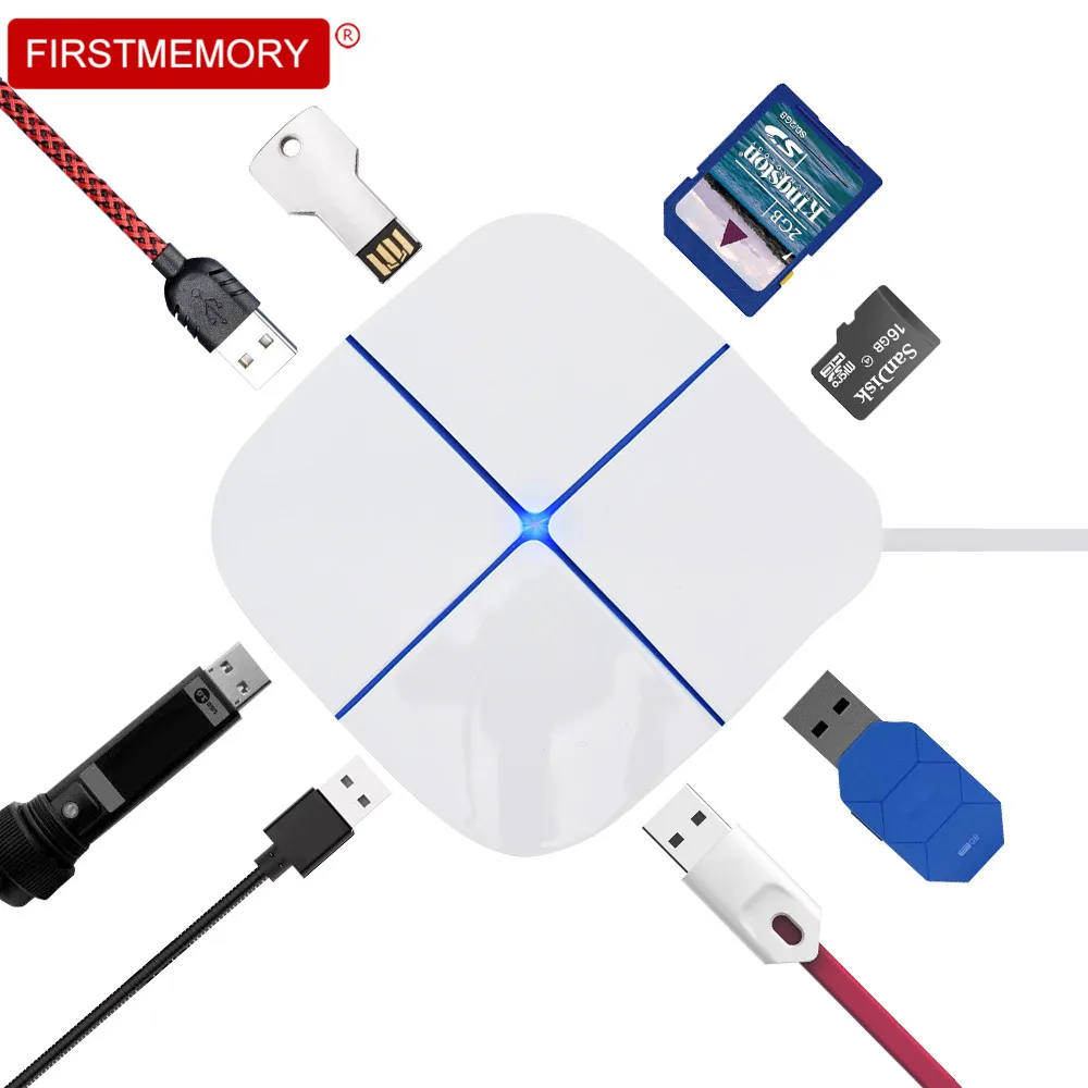 Usb-хаб 6 Порты и разъёмы USB 2 0 3 переключатель делителя с порт зарядки Micro B мощность