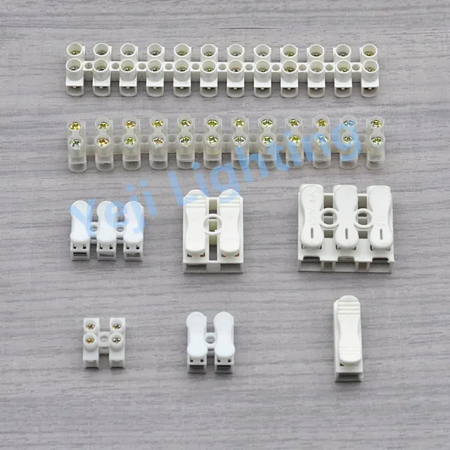 Push type terminal block LED Fast wiring post wire connector Crimp