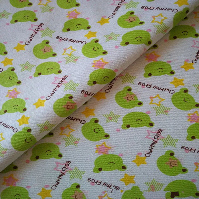 50x150 см хлопчатобумажные льняные тканевые с принтом Очаровательная лягушка DIY домашний деко крышка стола 906-3