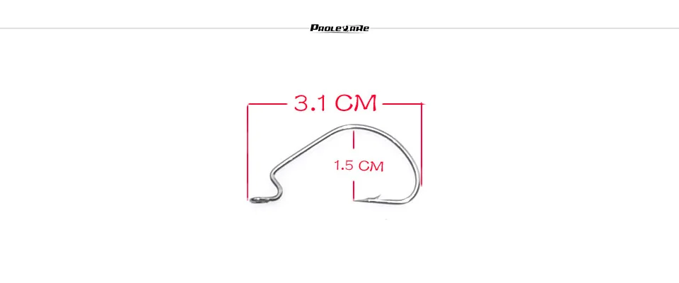 Proleurre, 20 шт./лот, рыболовные крючки из высокоуглеродистой стали, мягкие черви, крючки, свинцовая джиг-головка, 7 размеров, приманка, мягкие рыбацкие крючки, Смешанная приманка для рыбалки - Цвет: 7