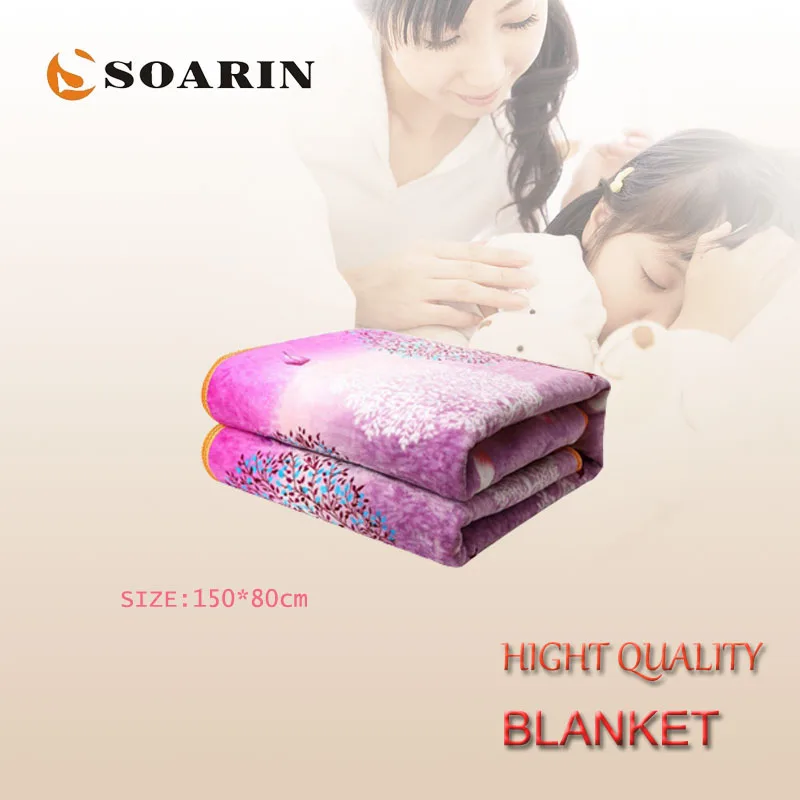 SOARIN электрическое одеяло 150x70 см электрическое подогреваемое одеяло 220 В подогреваемое одеяло плюшевое Couverture Chauffante электрическое одеяло