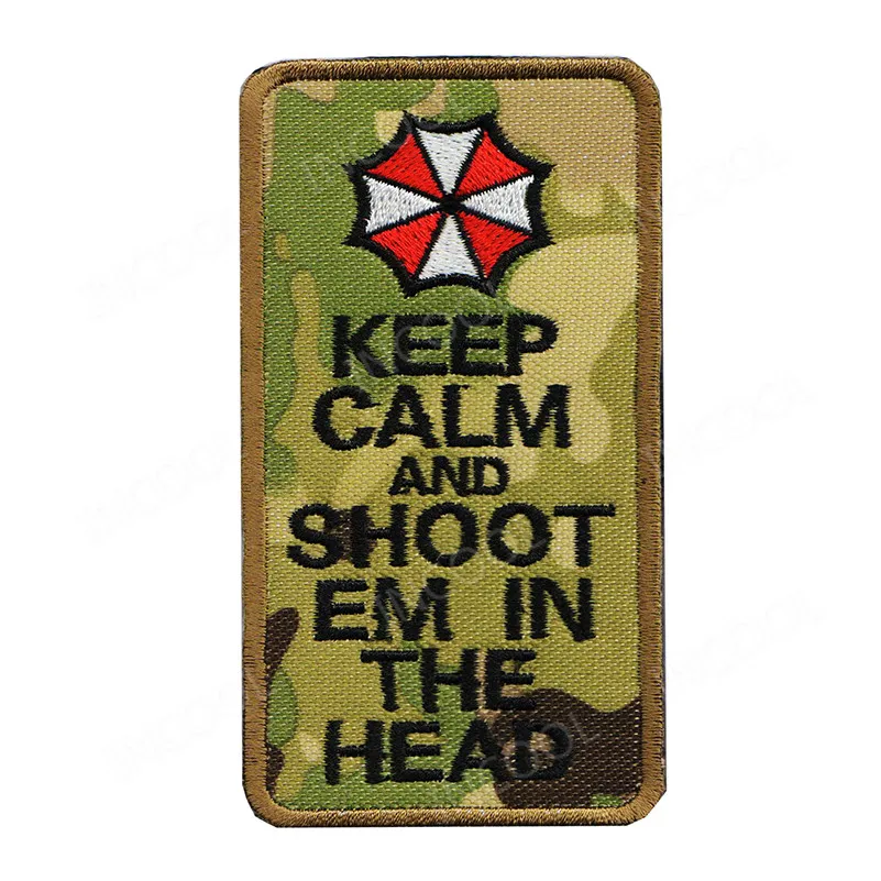 Keep Calm инфракрасный ИК вышивка нашивка Тактическая Военная нашивки для поднятия боевого духа эмблема военных действий аппликации Светоотражающие эмблемы с вышивкой