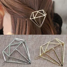 Женская мода, минималистичный треугольник, алмазная заколка для волос, заколка для волос, ювелирные аксессуары, свадебный стиль бохо, простые аксессуары для волос