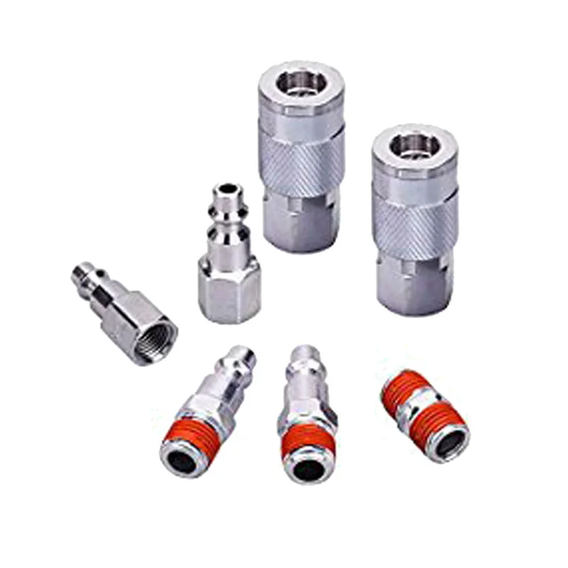 

7pcs Quick Connectors 1/4 NPT Coupler Set Iron Air Pneumatic Joint Fitting Tools For Air Piping