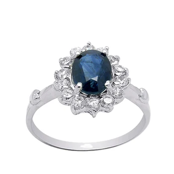 

Anillos Qi Xuan_Dark Blue Stone Luxury Rings_Fashion Ring_S925 Solid Silver Fashion Dark Blue Rings_Manufacturer Directly Sales