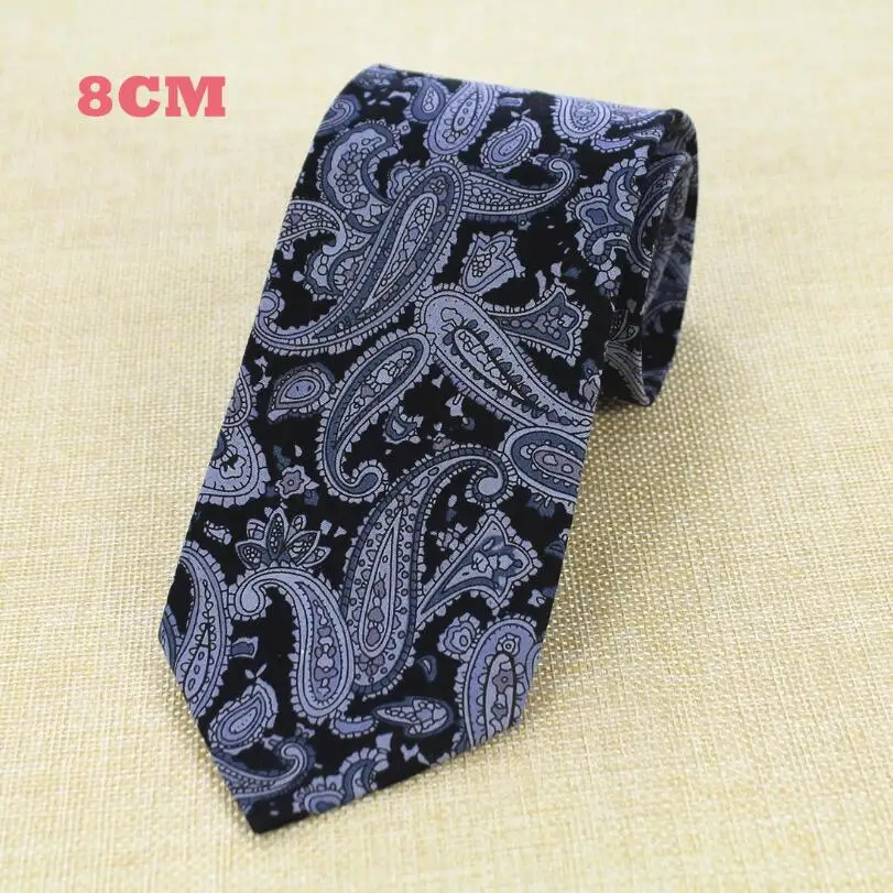 RBOCOTT дизайн 8 см хлопковые галстуки для мужчин галстук с узором "огурцы" Цветочные Галстуки мужские s Классический Галстук Бизнес Свадьба вечернее ожерелье - Цвет: 16