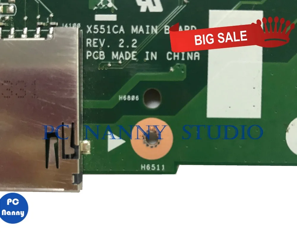  PC NANNY FOR ASUS X551CA X551C Laptop Motherboard I3-3217U 4GB RAM tested
