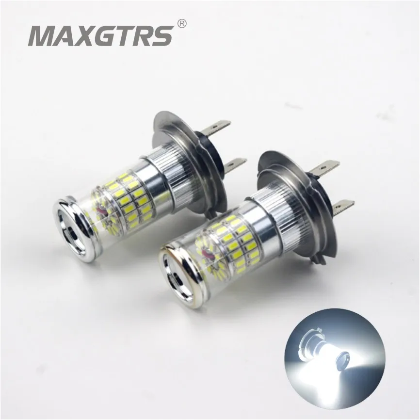 

2x48W H7 48SMD 3014 Chip LED Car Fog Light 12V-24V 360 Degree LED Headlight Auto Daytime Running Light Bulb DRL Car Light Source