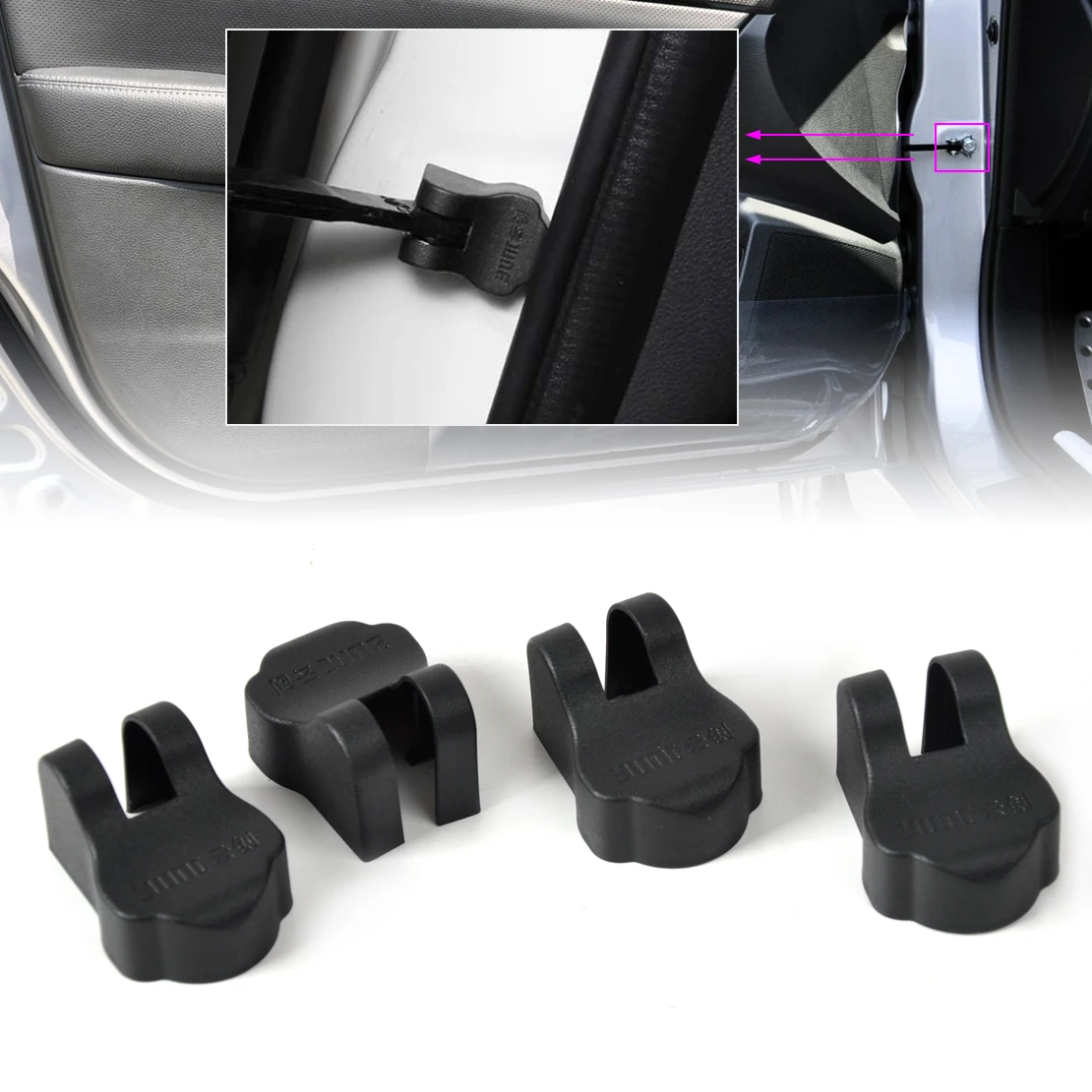 DWCX Door Check Arm Waterproof Protection Cover Kit For Subaru Forester