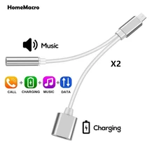 2 шт type C до 3,5 мм наушники зарядка аудио адаптер USB-C до 3,5 мм Женский Aux разъем кабель для Xiaomi mi 6 8 6X mi x P20