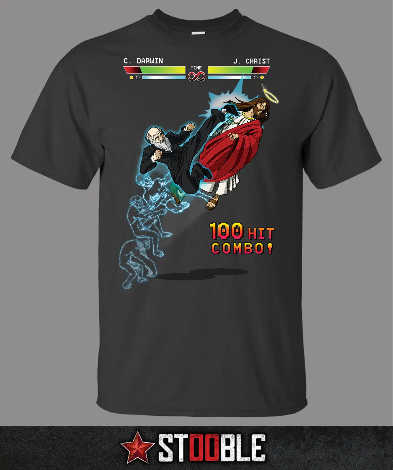 Футболка Jesus vs Darwin-Прямая поставка от Stockist новые футболки Забавные топы унисекс