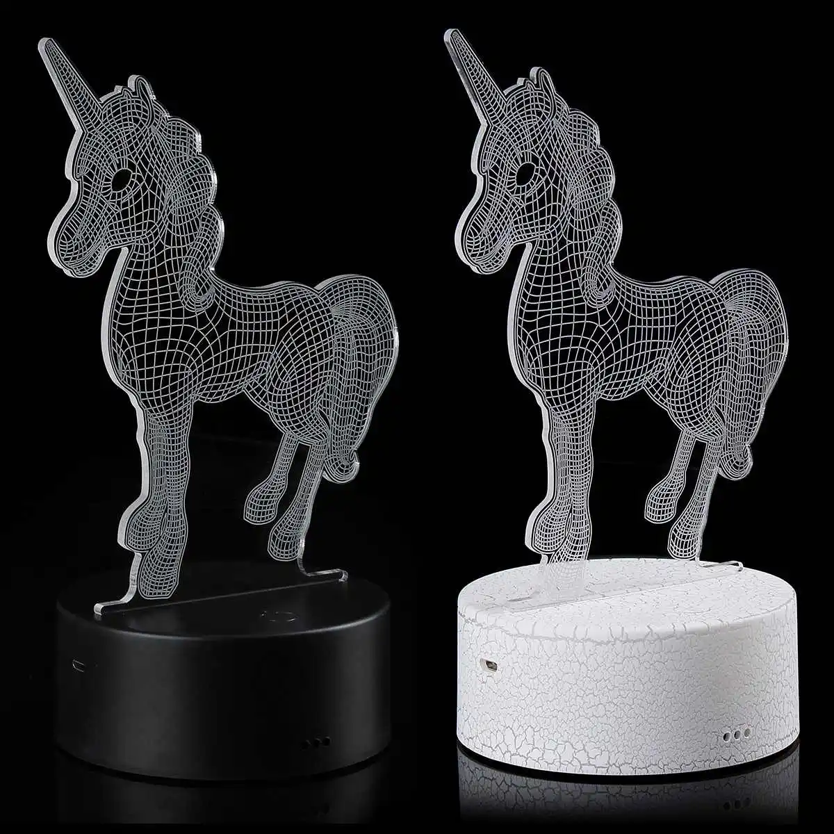 Животное Мультфильм светодиодный 3d-ночник для детей USB 7 цветов дистанционный сенсорный выключатель настольная лампа детский подарок украшение дома