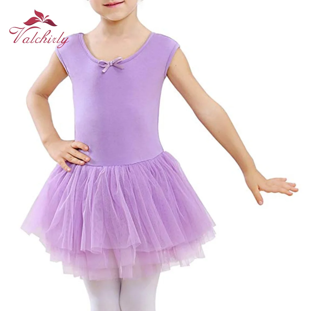 Lavendar Ballet Tutu Girls Dance Leotards Toddlers Ballet Skirt Dress