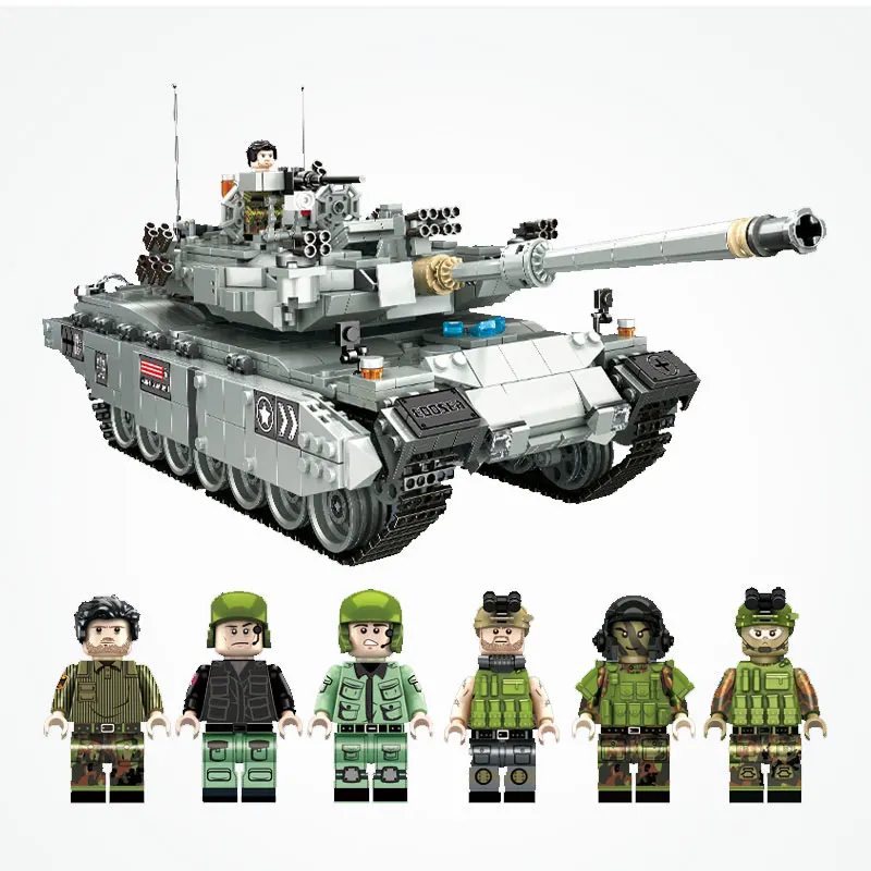 PLS-632003-Nilitary-World-Military-War-Type-99-Main-Battle-German-Panther-tank-Soldiers-Model-Building