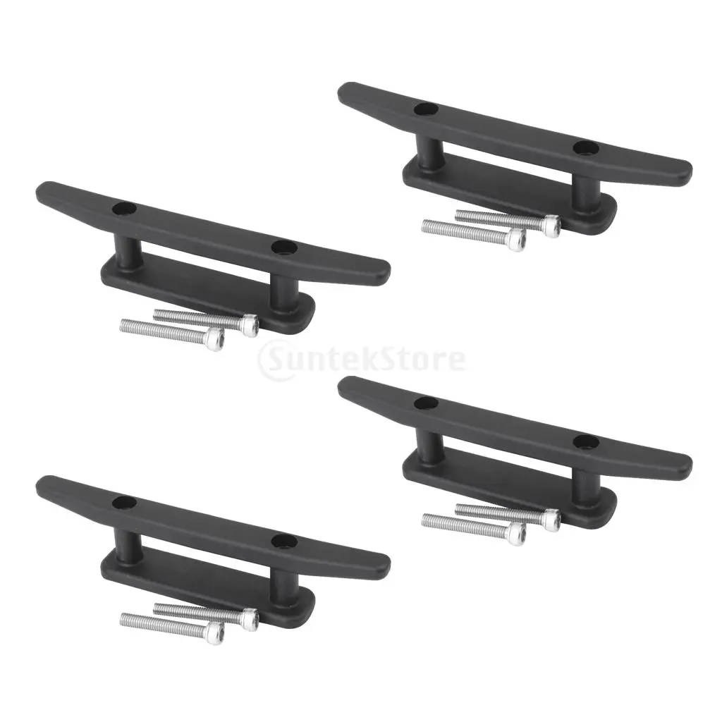 4x Nylon Kayak Canoe Boat Yacht Cleat Deck Mount Anchor Dock Rope Line Cleat