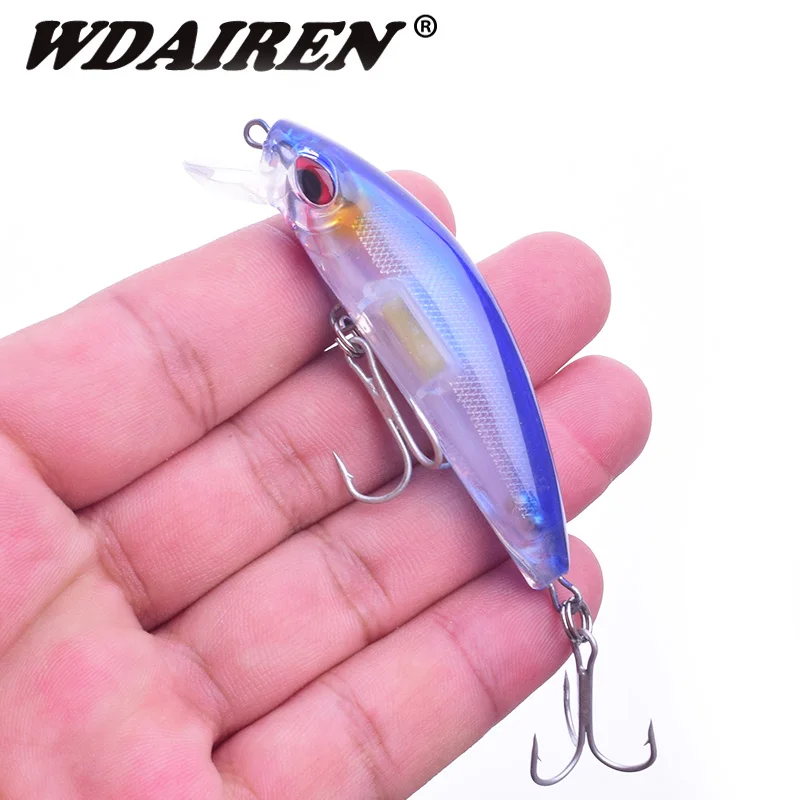 1 قطعة مضيئة الصيد إغراء 7 سنتيمتر 11.5g الليزر أسماك الاصطناعي الطعم الثابت الغوص Crankbait Wobblers السحر الصيد معالجة WD-463