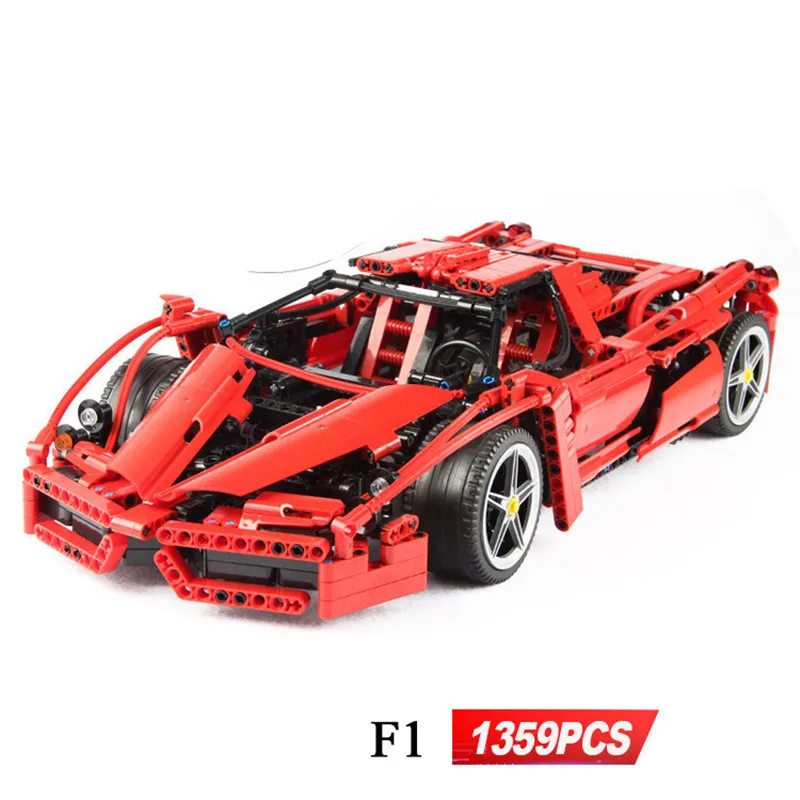 Новинка 729 шт. Technic MOC F1 Supercars пульт дистанционного управления RC гоночный автомобиль электрический Technic городской строительный блок кирпичи детская модель - Цвет: 1 Set F1 No Motor