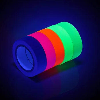 

100pcs Glow Stick Bulk 8 Colors or 6colors Fluorescent UV Cotton Tape For Birthday Party Halloween New Years Eve School Dances