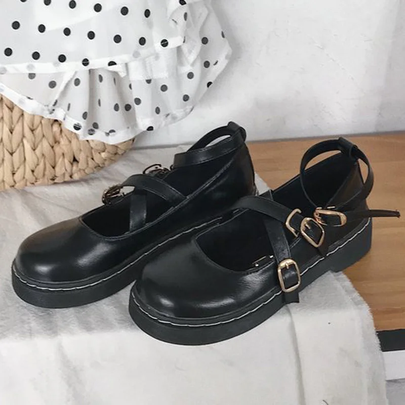 Tangnest/Женская обувь Mary jane на плоской подошве с ремешком щиколотке платформе