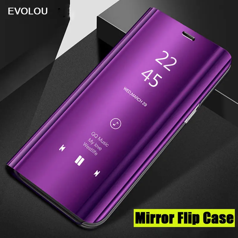 POCO F1 Clear View Mirror Flip Case for Xiaomi Mi POCOPHONE Smart Leather Phone Cover Bag | Мобильные телефоны и