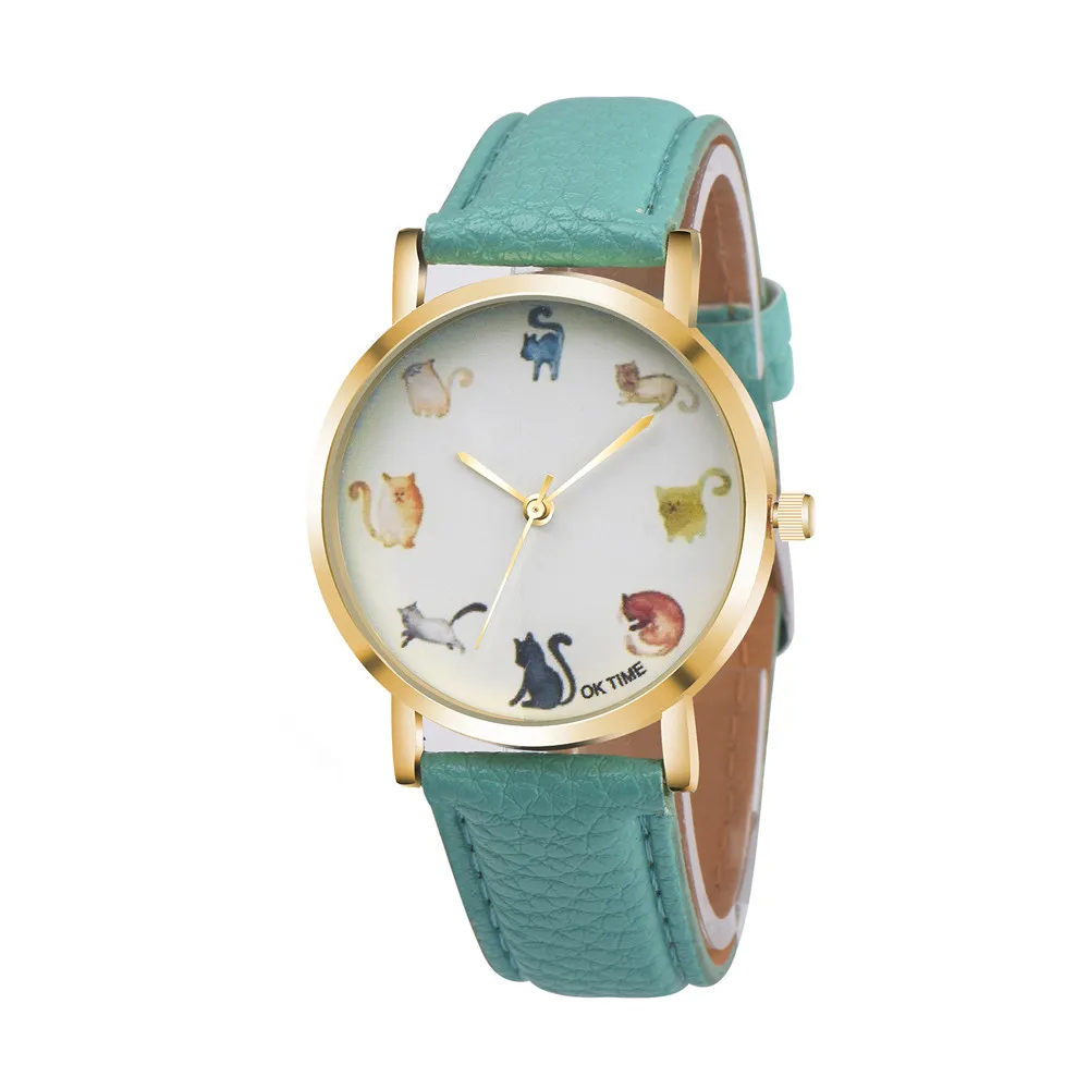 OKTIME женские часы женские милые часы с принтом брендовые роскошные женские часы кварцевые часы Relogio Feminino Montre Femme подарок