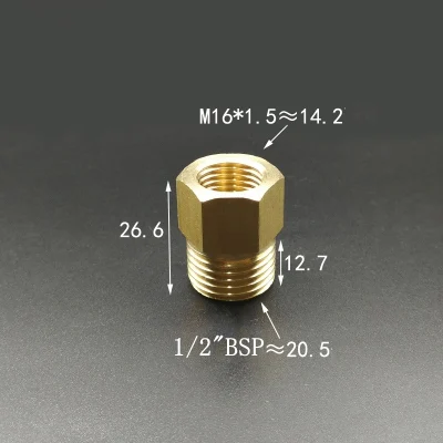 M10 M14 M16 M20 метрические мама-папа резьбовое соединение латунные фитинги для труб переходник соединитель для топливного газа вода - Color: NO4