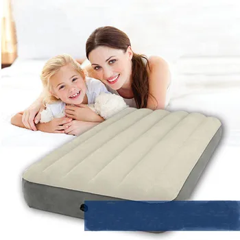 

INTEX 64707 99*190*25CM Thickening Single Air Mattress Camping Mattress Sleeping Pad Inflatable Mat With Electric Pump