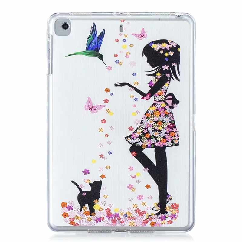 Чехол для планшета Funda Mini 2 мягкий мультяшный чехол из ТПУ с принтом милого кота