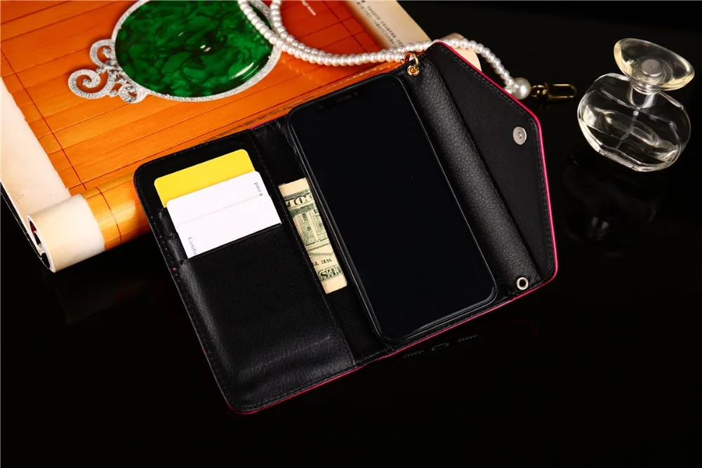 Роскошный брендовый мини кошелек кожаный чехол для iphone X 8 Plus 7 6s 6 plus телефона IPhone 5
