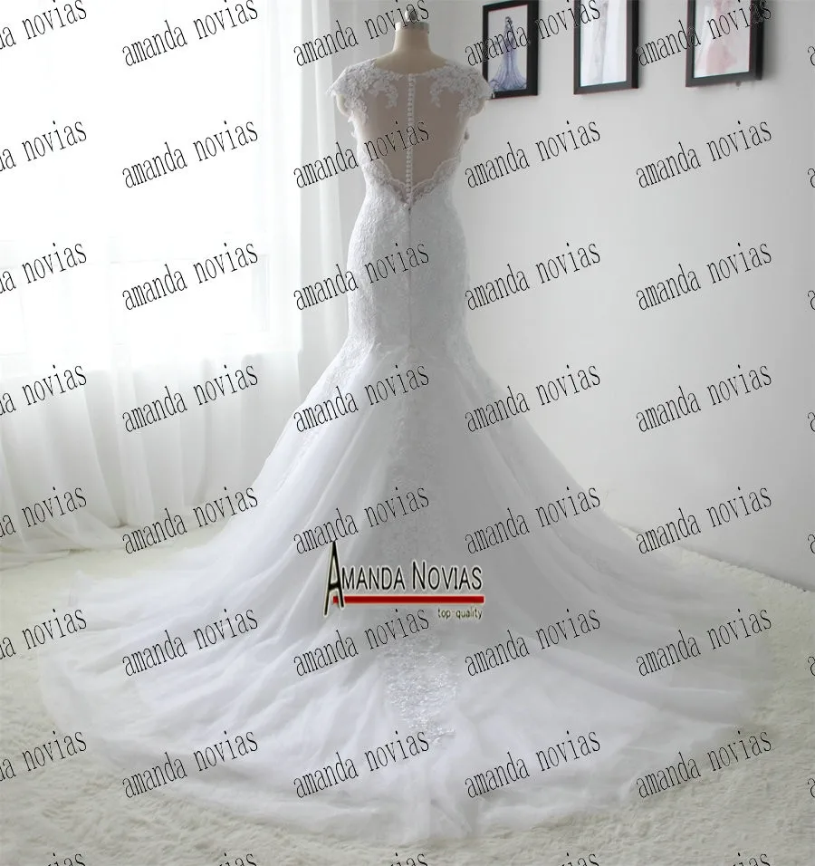 Лидер продаж Кружево Свадебные платья Русалочки Реальный образец ns1292