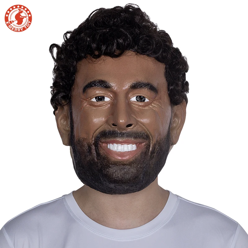 

Halloween Mask Fashion Funny People Mask Latex Realistic Human Face Celebrities Mohamed Salah