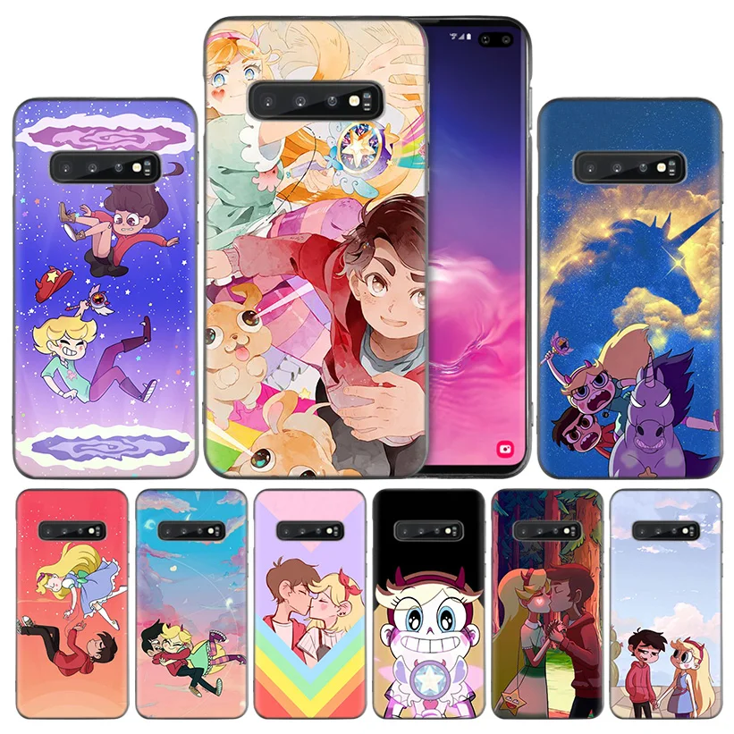 

Star vs the Forces of Evil Black Silicone Case Cover for Samsung Galaxy S10 S10e 5G S9 S8 S7 S6 Edge J8 J6 J5 J4 Plus 2018