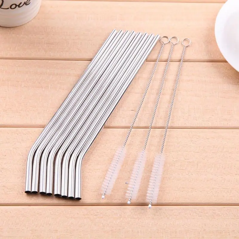 

Reusable Drinking Straws Cleaner Brush Set Stainless Steel Metal Straws Colorful Metal Straws Reusable Straws Stainless Steel
