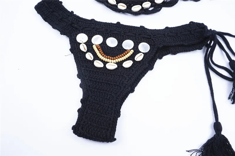 Sexy Crochet Bikinis Women Swimsuit Female Push Up Swimwear Brazilian (1)
