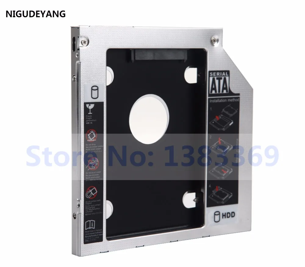 

NIGUDEYANG 2nd HDD SSD Hard Drive Caddy Adapter for HP ENVY 17 17-j082eg 17-j020us 17-j040ec Swap GU70N DVD