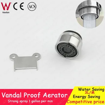 

Vandal Proof Faucet Aerator With Water Saving Brass public faucet nozzle Spout Spray Flow Male Thread M24