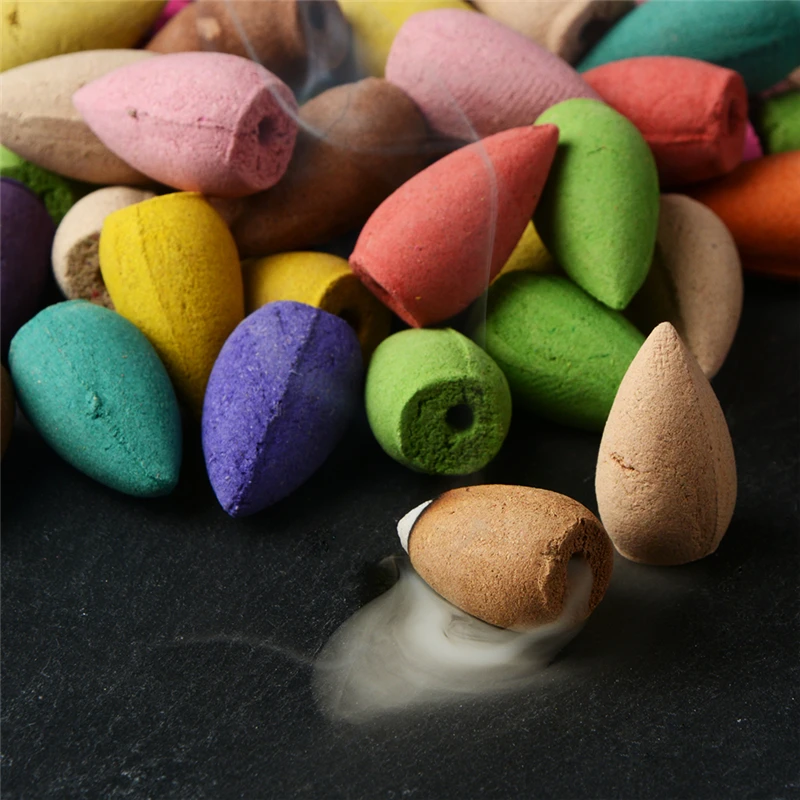 

Backflow Incense Natural Backflow Incense Bullet Head Aromatherapy Cones Office Teahouse Tower Incense Accessories