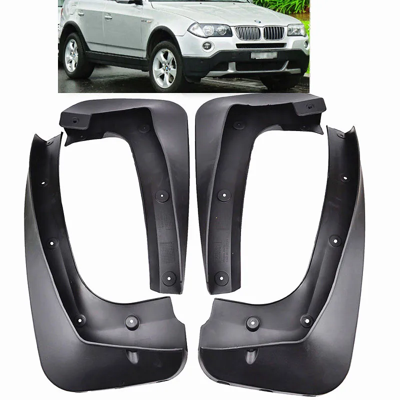 FIT FOR BMW X3 E83 07 10 MOLDED MUDFLAPS MUD FLAP SPLASH GUARD MUDGUARDS FENDER Black Plastic