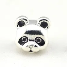 Аутентичные 925 стерлингового серебра мирная панда шармы бусины в форме животных подходит оригинальные Подвески Браслеты Argent ручная работа серебро 925 ювелирные изделия