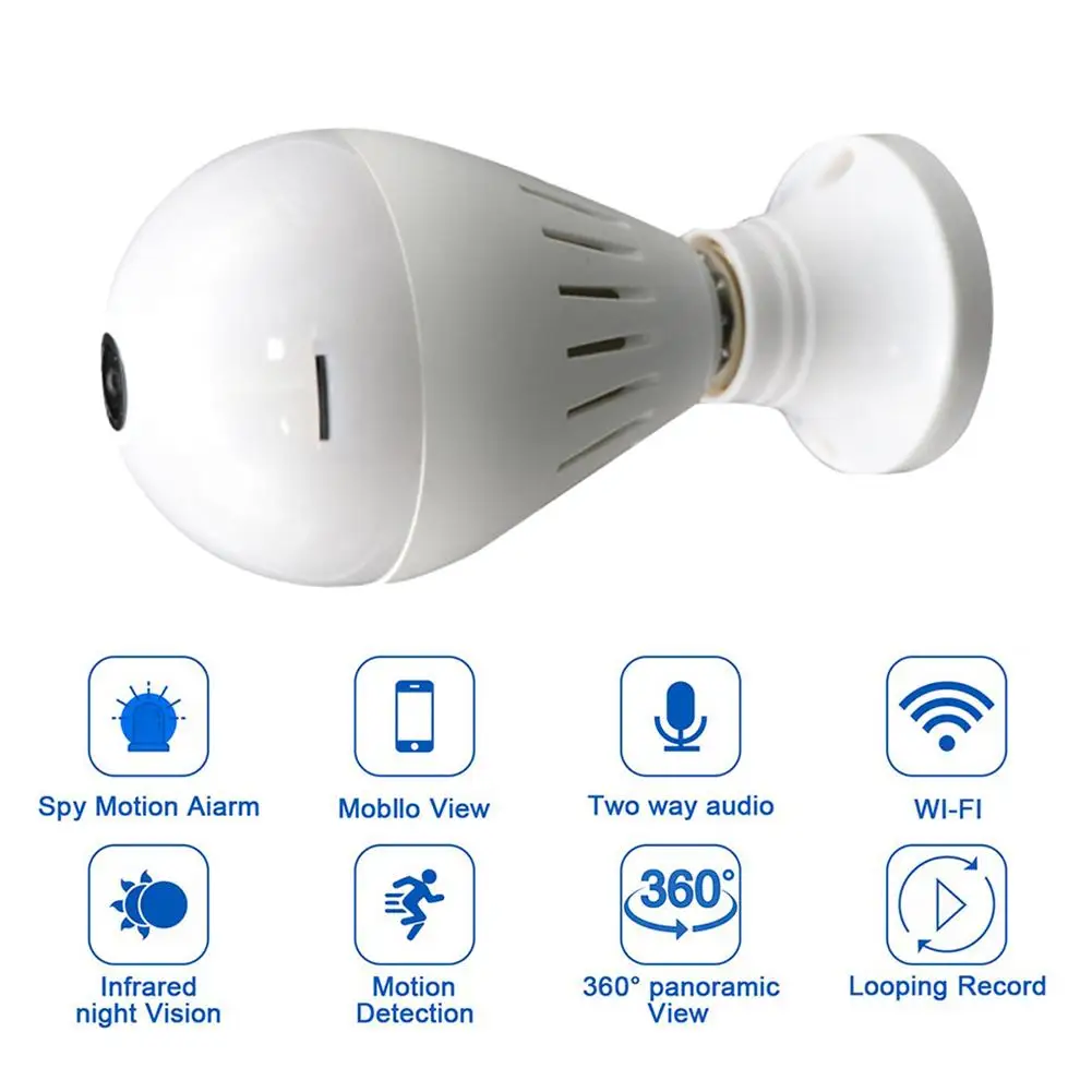 

Ip camera HD Remote Wireless 360 Degree Panoramic Surveillance WIFI Camera Smart Motion Detection Night Vision Security Camera