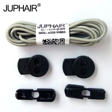1 Pair High Quality Colorful Locking Laces Black Lace Buckle Elastic Shoelaces Shoe Trings Jogging Triathlon Sports Fitness Mens