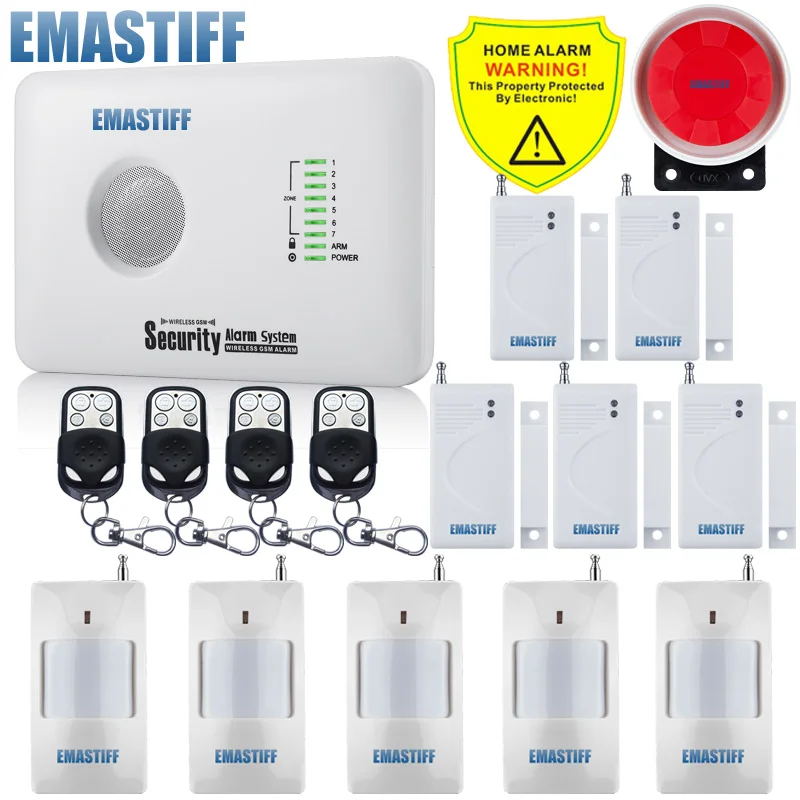 free shipping Russian / English language GSM alarm system