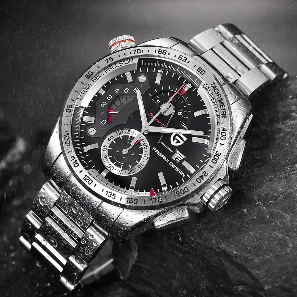 Billig PAGANI DESIGN Kreative Quarz Männer Uhr Stainess Stahl Chronograph Army Military Sport Uhr Männer Relogio Masculino Reloj Hombre