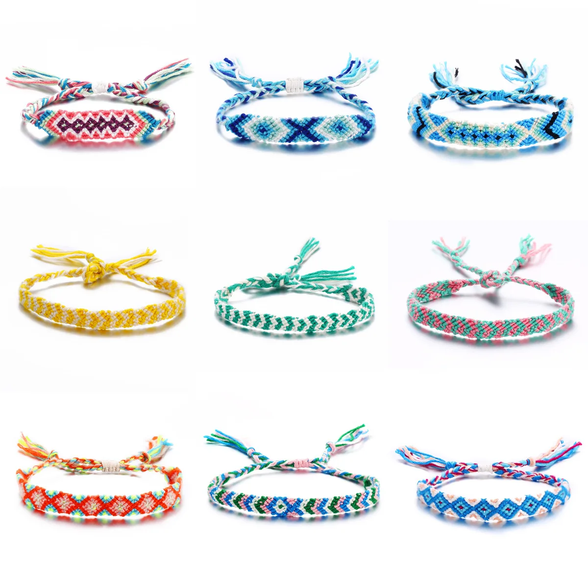Donarsei новые этнические красочные плетеные браслеты для женщин богемный ручной работы Плетение нить браслет дружбы подарочный