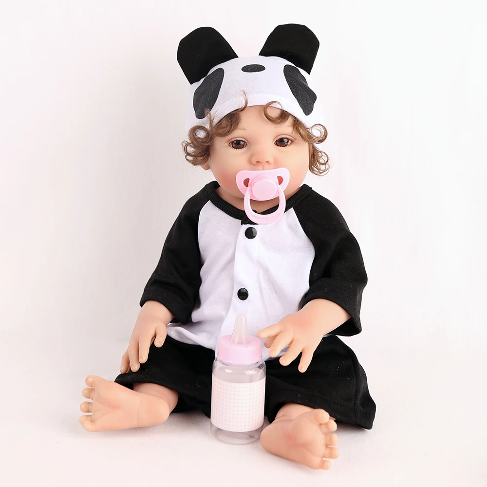 KAYDORA 17 дюймов полный Силиконовый Reborn Baby Lifelike живой девушка кукла для ванной игрушки Bebe Reborn menin Boneca вьющиеся волосы подарок на день рождения
