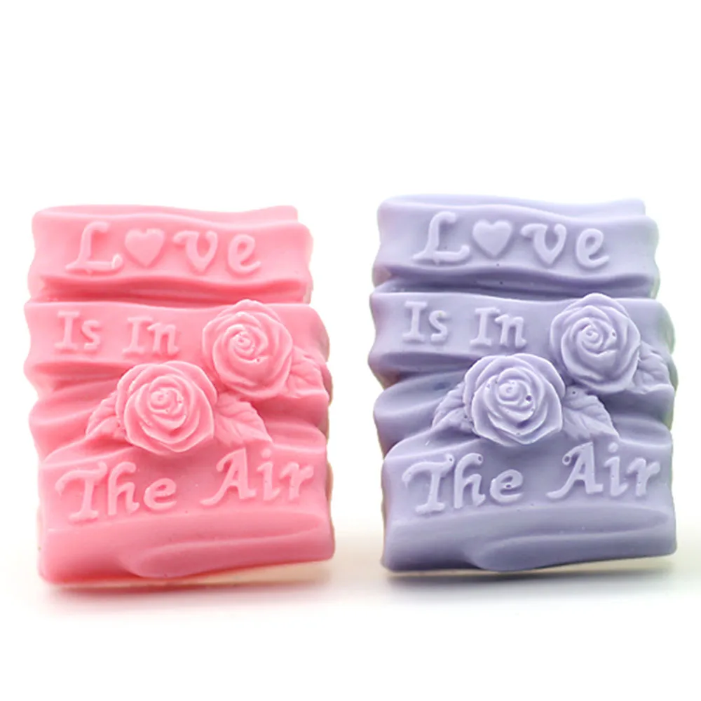 

Grainrain Rose Flower Silicone Candle Soap Molds Rectangle Resin DIY Soap Making Moulds