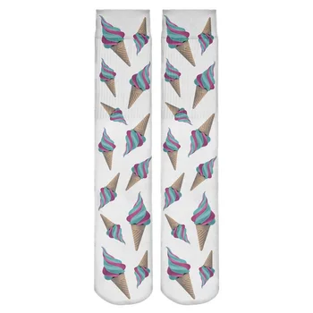 

Colourful ice cream 3d digital printing stockings 38cm length socks