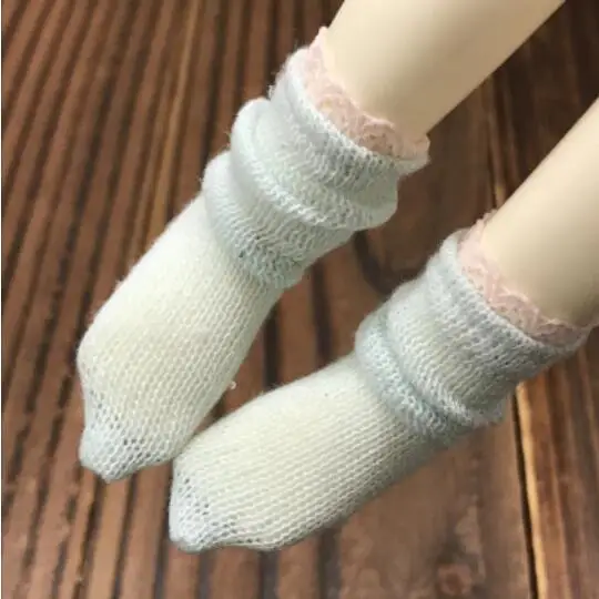 3 пары милых вязаных кружевных носков для Blyth, Azone, Licca, Momoko 1/6 bjd аксессуары для кукольной одежды